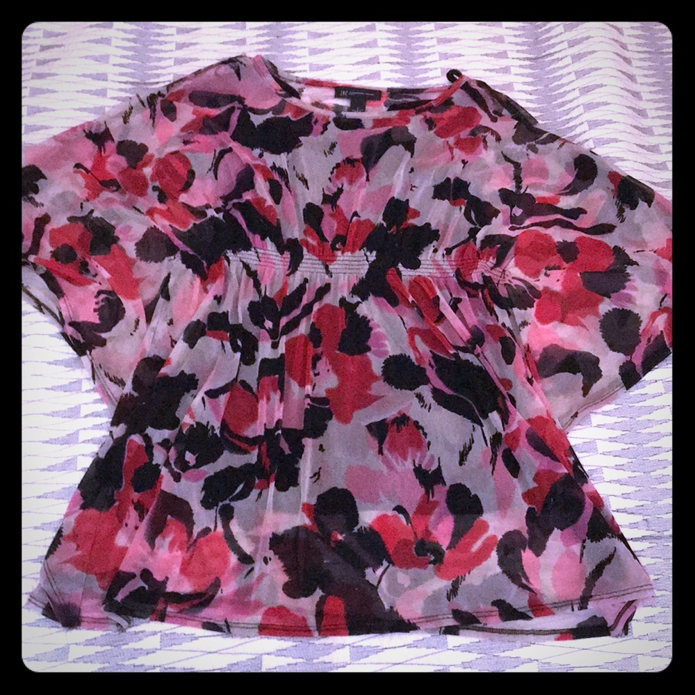 INC International Concepts petite floral blouse